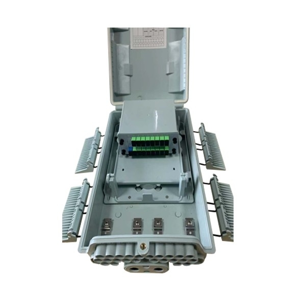 Hộp phân phối cáp quang 24 cổng của Trung Quốc ABS IP 65 với bộ chia PLC plug-in SC trên tường / phương pháp cực 1