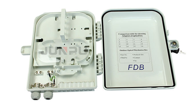 Hộp phân phối ngoài trời Ftth, Hộp phân phối sợi quang Chất liệu PC + ABS màu trắng 2