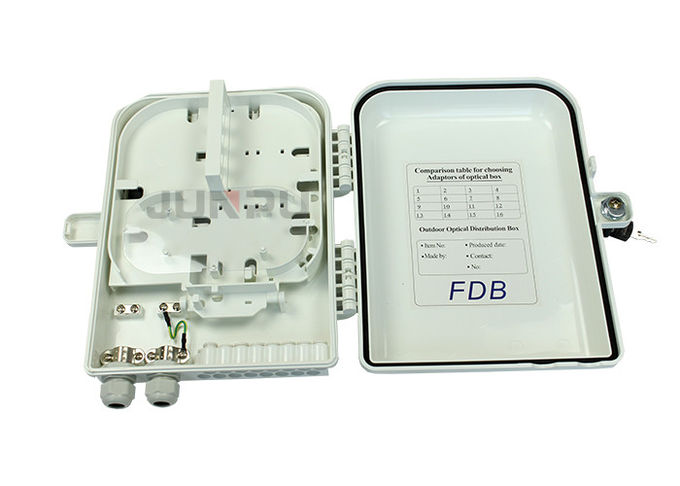 Hộp phân phối ngoài trời Ftth, Hộp phân phối sợi quang Chất liệu PC + ABS màu trắng 0